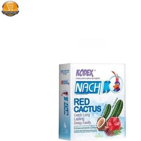 تصویر کاندوم کدکس مدل Red Cactus بسته 3 عددی Kodex Red Cactus Condoms 3PSC