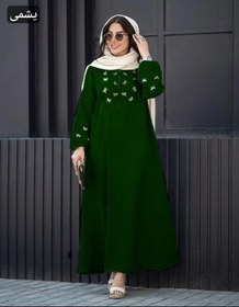 تصویر مانتو زنانه شانتون طرح گلدوزی سایز فری 