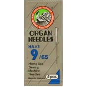 تصویر سوزن چرخ خیاطی خانگی ارگان مدل اچ آ HA سایز 9 بسته 5 عددی Organ Sewing Size 9 Machine Needle