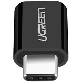 تصویر تبدیل OTG تایپ سی به Micro USB یوگرین مدل US157 Ugreen US157 USB-C Male to MicroUSB Female OTG Adaptor