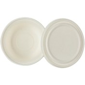 تصویر کاسه یکبار مصرف گیاهی درب دار ۳۰۰ سی‌سی 