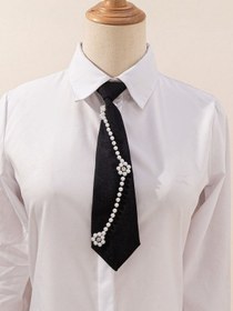 تصویر کراوات دخترانه مرواریدی 