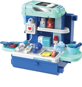 تصویر ست بازی ۲۹ تکه دکتر با تم اتوبوس برای کودکان برند bowa 29 Pcs Doctor Set Playset in Bus Theme for Kids