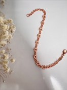 تصویر دستبند شکوفه مس کد 1239 