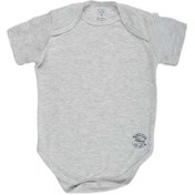 تصویر بادی نوزادی آستین کوتاه طوسی نیل کوک Nilkouk مدل MBS5-3 