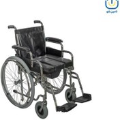 تصویر ویلچر سه کاره آبکرم چرخ عقب توپر ایران بهکار مدل ۷۹۱ Iran Behkar Three-way wheelchair with solid back wheel 791