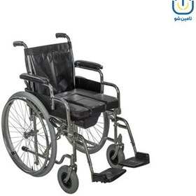 تصویر ویلچر سه کاره آبکرم چرخ عقب توپر ایران بهکار مدل ۷۹۱ Iran Behkar Three-way wheelchair with solid back wheel 791