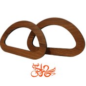 تصویر دسته کیف چوبی دو عددی ضخامت ۶ میلیمتر کد 303 
