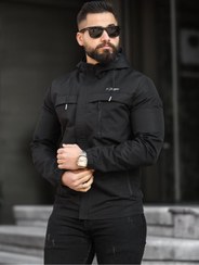 تصویر کاپشن مردانه دوکسر رنگ سیاه 