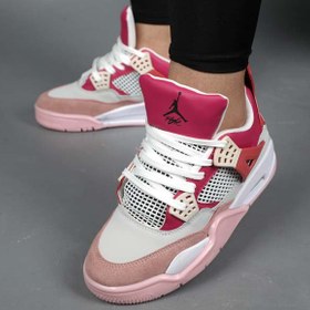 تصویر ایر جردن 4 زنانه (Nike Air Jordan 4) سرخابی women's sports shoes pink Air Jordan 4 (Nike Air Jordan 4)