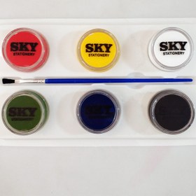 تصویر رنگ گریم 6 رنگ اسکای کد S-5606 