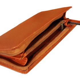 تصویر کیف پول و مدارک و موبایل دستی چرم طبیعی کد ۵۱۰ - مشکی Natural leather wallet, documents and mobile phone code 510