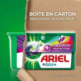 تصویر قرص بالشتی لباسشویی آریل Ariel مدل Extra Fiber Protection بسته 24 عددی 