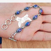 تصویر دست بند لعل بنفش زنانه دست ساز کار جدید و شیک 