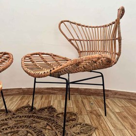 تصویر صندلی حصیری دفرمه Wicker chair Out of form