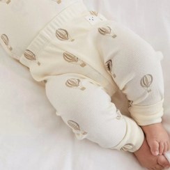 تصویر شلوارنوزادی نخی کبریتی کشسان برند kappahl 