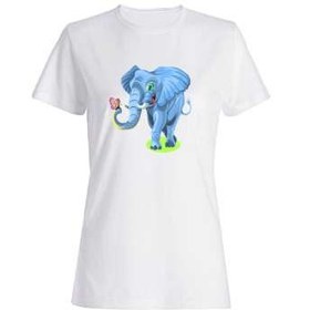تصویر تیشرت زنانه طرح فیل کد 4365 
