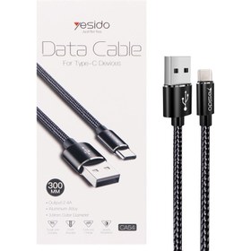 تصویر کابل تایپ سی Yesido CA54 2.4A 30cm ا Yesido CA-54 2.4A 30Cm Type-C Cable Yesido CA-54 2.4A 30Cm Type-C Cable