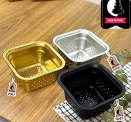 تصویر تفاله گیر وارداتی ساخت چین مخصوص سینک مدل مربع جنس استیل ضد زنگ - سیلور 