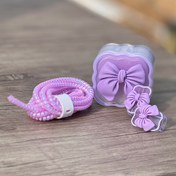 تصویر محافظ آداپتور ۲۵ وات سامسونگ طرح قلب و پاپیون 