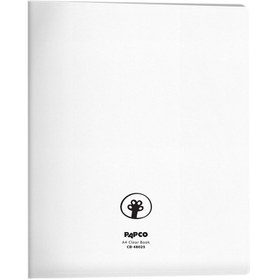 تصویر کلیربوک قابدار پاپکو PAPCO بلک اند وایت طرح دار سایز A4 کد 48025 