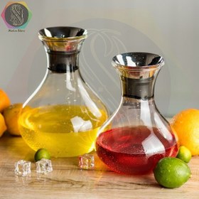 تصویر پارچ آب 1000ml خمره ای گلو تنگ شیشه ای پیرکس(بوروسیلیکات) گلو تنگ کد2-72 