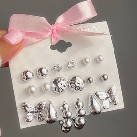 تصویر گوشواره آبکاری نقره 