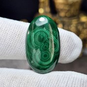 تصویر نگین درشت سنگ طبیعی مالاکیت معدنی کنگو کد 36437 