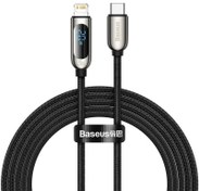 تصویر کابل تبدیل USB-C به لایتنینگ بیسوس مدل CATLSK aseus Display Fast Charging Data Cable Type-C to IP 20W 1m