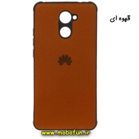 تصویر قاب گوشی Huawei Y7 Prime 2017 هوآوی طرح چرمی ساده قهوه ای کد 35 