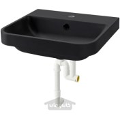تصویر روشویی نیمه توکار با محفظه آب ایکیا مدل IKEA BACKSJÖN رنگ مشکی تحویل 29 روزه IKEA BACKSJÖN Semi-recessed wash-basin w watr trp