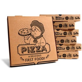 تصویر جعبه پیتزا 32 مقوای دوبلکس – تک رنگ 