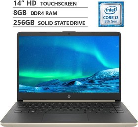 تصویر لپ تاپ "14 اچ پی مدل HP GF65 Thin 9SD-004 / پردازنده Intel Core i3-8145U / رم 8GB DDR4/ هارد , 256GB / کارت گرافیک Intel UHD Graphics 620 ا 2019 Newest HP 14" HD SVA BrightView Micro-Edge WLED-Backlit Touchscreen Laptop, Intel Core i3-8145U Processor up to 3.90GHz, 8GB RAM, 256GB M.2 SSD, HDMI, Wi-Fi, Bluetooth 4.2, Windows 10, Pale Gold 2019 Newest HP 14" HD SVA BrightView Micro-Edge WLED-Backlit Touchscreen Laptop, Intel Core i3-8145U Processor up to 3.90GHz, 8GB RAM, 256GB M.2 SSD, HDMI, Wi-Fi, Bluetooth 4.2, Windows 10, Pale Gold