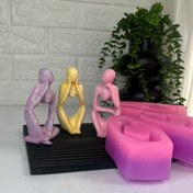 تصویر قالب سیلیکونی متفکر ۳ عددی 