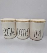 تصویر بانکه سه عددی مدل تکست انگلیسی جنس سرامیک 