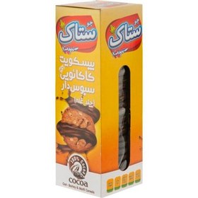 تصویر بیسکوییت کاکائویی سبوس دار (چندغله) ستاک350گرم 