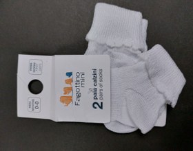 تصویر پک دو عددی جوراب نوزادی دخترانه طرح دار برند OVS 