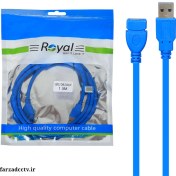 تصویر کابل افزایش طول رویال 1.5 متری USB A/F 