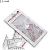 تصویر ست گونیا نقاله و خط کش کنکو کریستالی 