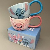 تصویر ماگ سرامیکی آنجل مدل استیچ ظرفیت ۳۰۰ میلی لیتر 