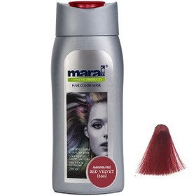 تصویر شامپو رنگساژ مارال (maral) رد ولوت شماره 6.66 حجم 200میل Maral Red Velvet Hair Color Shampoo number 6.66