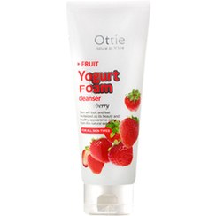 تصویر فوم پاک کننده توت فرنگی اوتی Ottie Fruit Yogurt Foam Cleanser Strawberry