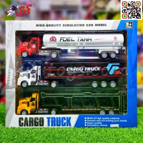 تصویر ماکت تریلی اسباب بازی سه عددی CARGO TRUCK 7768-3A 