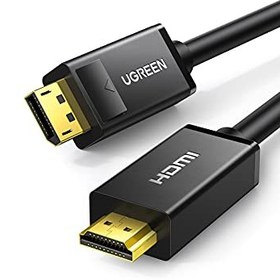 تصویر کابل تبدیل DisplayPort به HDMI یوگرین مدل UGREEN DP101-10202 طول 2 متر Ugreen DP101 DisplayPort to HDMI Cable 1.5m