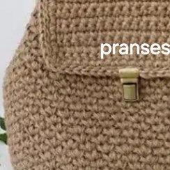 تصویر کوله پشتی کنفی Crochet bag