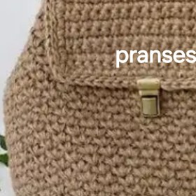 تصویر کوله پشتی کنفی Crochet bag