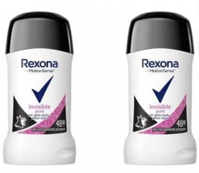 تصویر استیک ضد تعریق زنانه مدل Invisible Pure حجم 40میل رکسونا Rexona Deodorant Stick Invisible Pure For Women 40ml