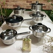 تصویر سرویس قابلمه استیل 16 پارچه کرکماز Korkmaz - دستگیره Steel cookware set Korkmaz 16Pcs