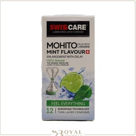 تصویر کاندوم موهیتو 12عددی سوئیس کر Swisscare Mohito 12Numbers