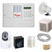 تصویر پکیج حرفه ای دزدگیر سیم کارتی پایرونیکس با یک چشمی و دوربین وای فای با گارانتی 24 ماهه - ارسال فوری 